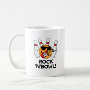 Caneca De Café Punheta de Boliche e Rock Engraçado 