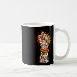 Caneca De Café Punho de melanina Pai Mão Afro-Americano História