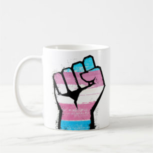Caneca De Café Punho de Orgulho Trans