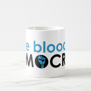 Caneca De Café punho democrata de sangue azul