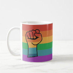 Caneca De Café Punho Orgulho Retro LGBTQ+