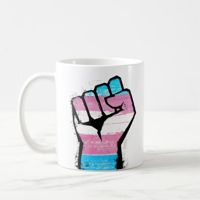Caneca de Café Punho Orgulho Trans (Esquerda)
