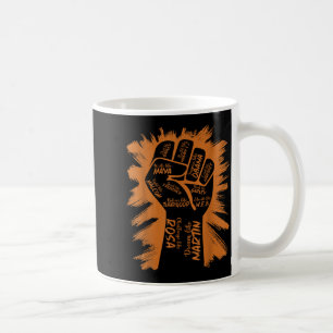 Caneca De Café Punho Poderoso Mão Inspirando Líderes Negros Hist