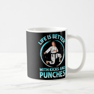 Caneca De Café Punhos de Treinamento de Karatê Cinturão Preto Esp