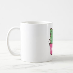 Caneca De Café Punição de Planta de Cacto de Gato Fofo