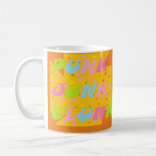 CANECA DE CAFÉ PUNK DO CLUNK SEJA UM PADRÃO REBEL PALAVRAS CORES