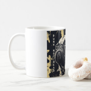 Caneca De Café Punk Não Está Morto Bulldog – Rock Dog Arte