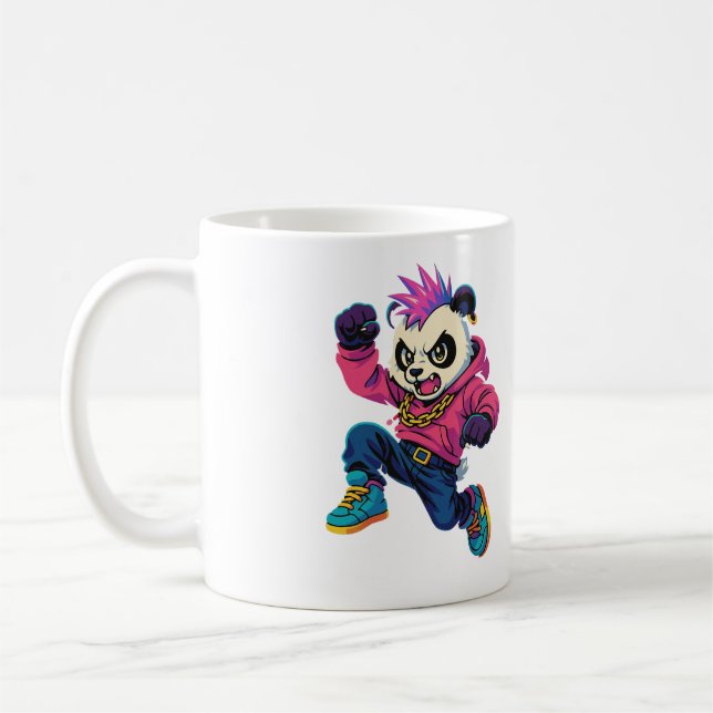 Caneca De Café Punk Panda Power (Esquerda)