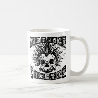 Caneca De Café punk rock para sempre
