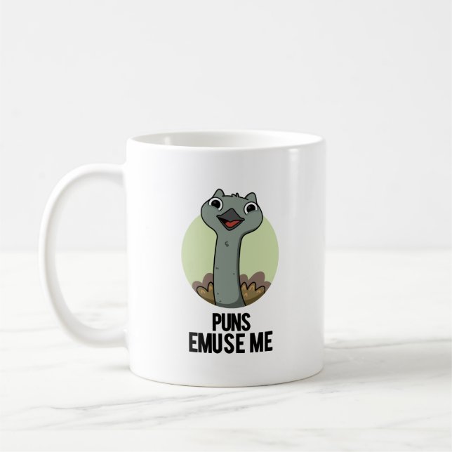 Caneca De Café Puns Emuse Me Engraçado Emu Pun (Esquerda)