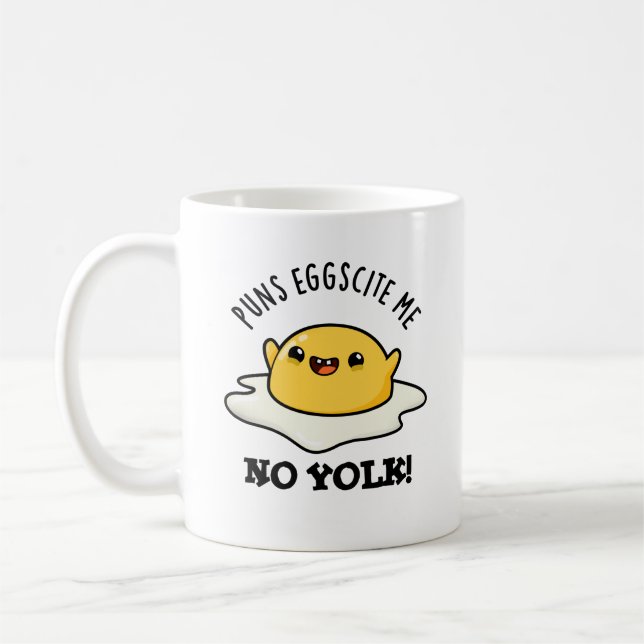 Caneca De Café Puns Me Enchem Sem Yolny Engraçado Ovo (Esquerda)