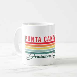 Caneca De Café Punta Cana Dominicana Palm Tree Retro Sunset