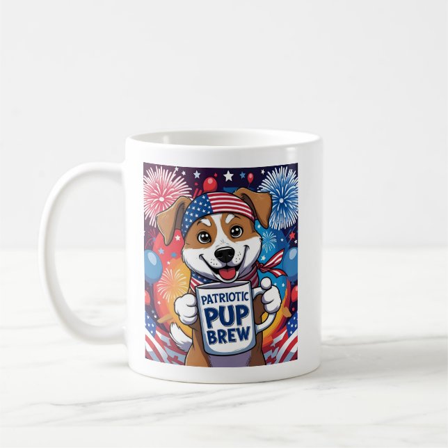Caneca De Café Pup Brew Patriótico (Esquerda)