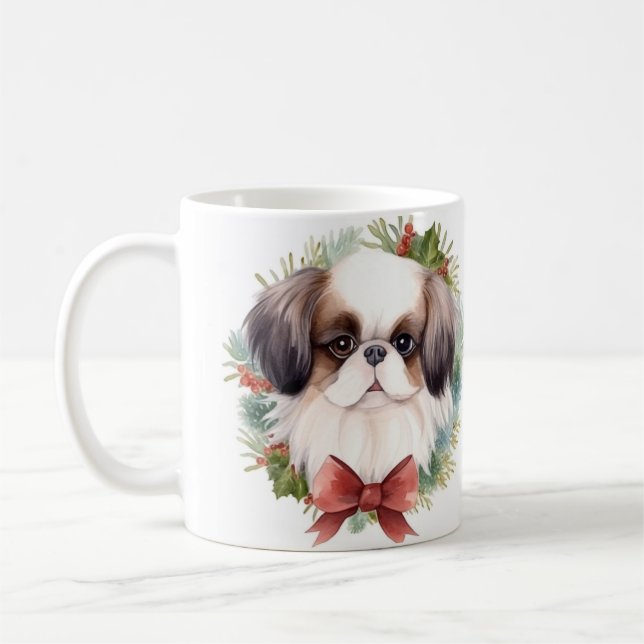 Caneca De Café Pup Festivo Festivo Chin Christmas (Esquerda)