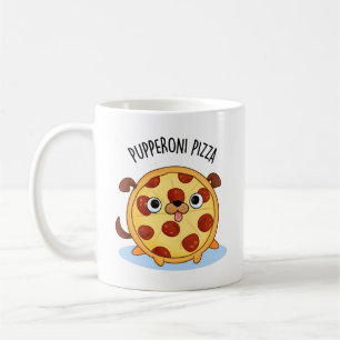 Caneca De Café Pupperoni Pizza Pupppy Pizza Pun