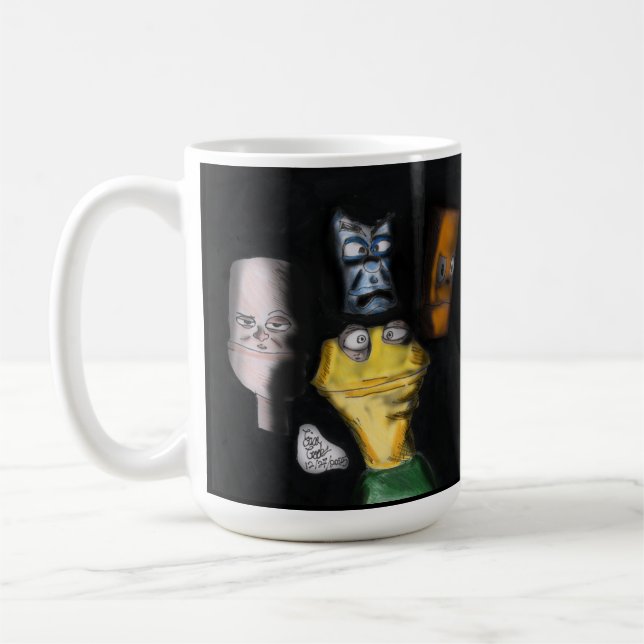 Caneca De Café Puppets in the dark ( Erica Crooks puppet art ) (Esquerda)