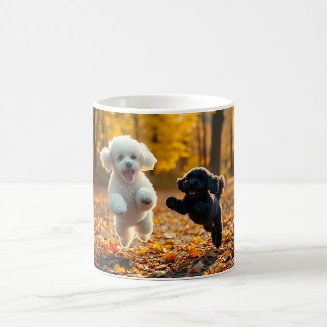Caneca De Café Puppies de Poodle (Centro)