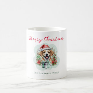 Caneca De Café Puppy de Natal bonito