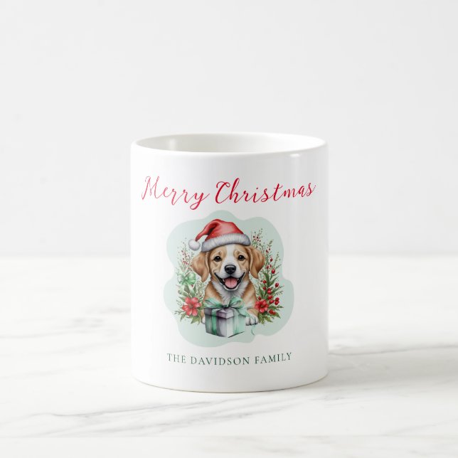 Caneca De Café Puppy de Natal bonito (Centro)