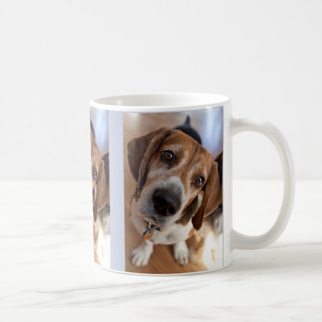 Caneca De Café Puppy Dog Lover 3 Fotografias Personalizadas (Direita)