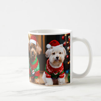 Caneca De Café Puppy Natal Presente Café Feriado de Mug