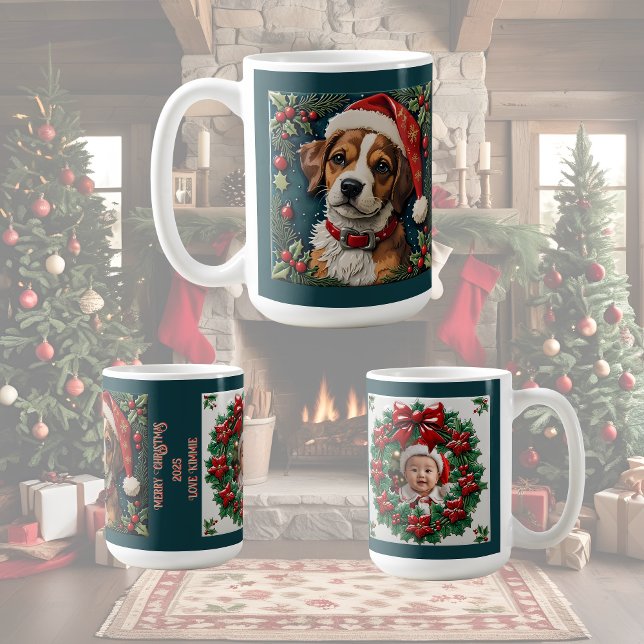 Caneca De Café Puppy Wonder Natal Personalizável (Criador carregado)