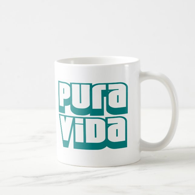 Caneca De Café Pura Vida, Costa Rica (Direita)