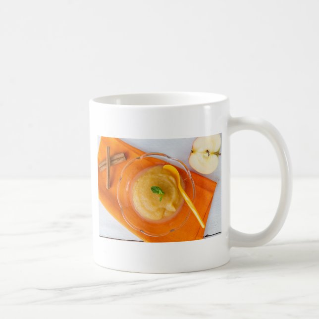Caneca De Café Purê de maçã com canela e colher de laranja (Direita)