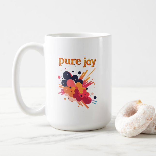 Caneca De Café "Pure Joy, pure you.” Positive Vibes Street Wear  (Com Donut)