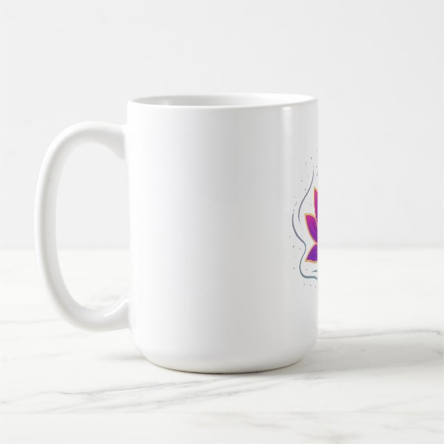 Caneca De Café Pure Lotus Flower Yoga Mug | Meditation & Calm Tea (Esquerda)