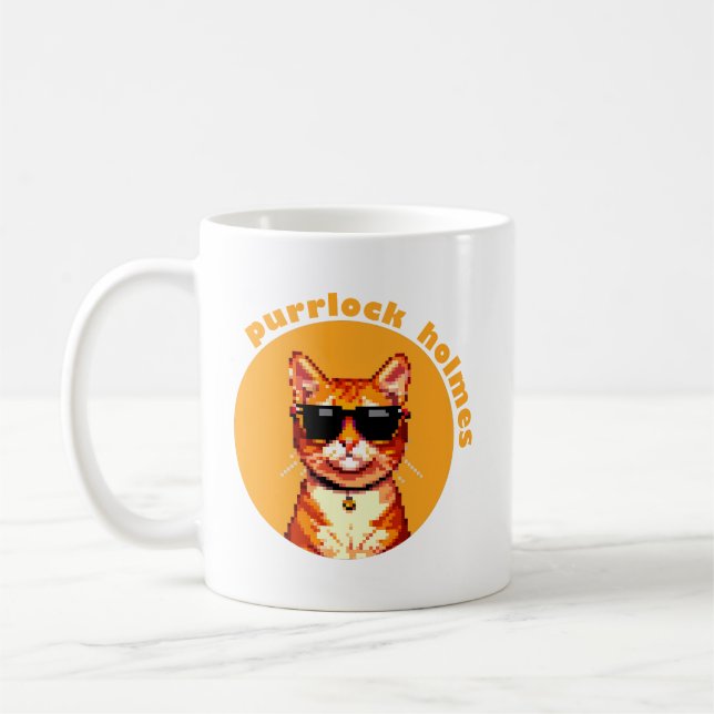Caneca De Café Purlock Holmes Cat Coffee Mug (Esquerda)