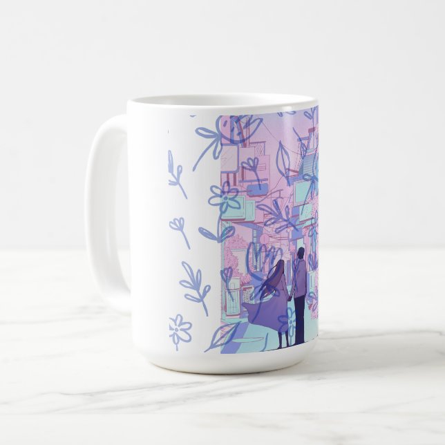 Caneca De Café Purple date (Frente Esquerda)