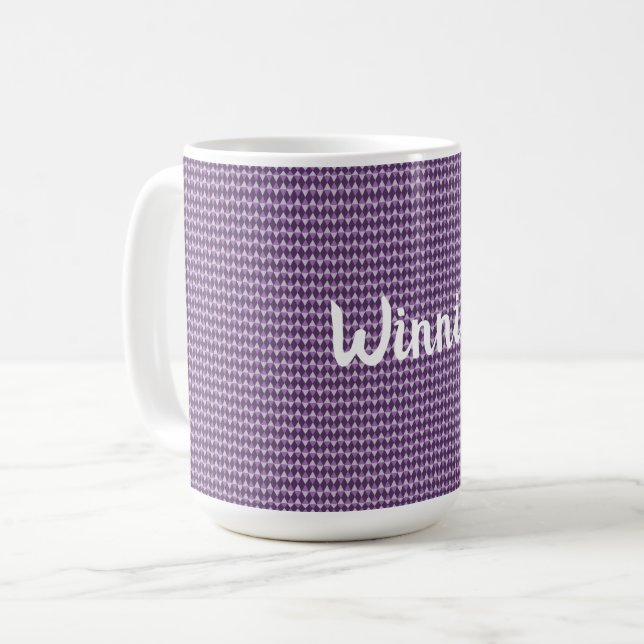 Caneca De Café Purple diamonds (Frente Esquerda)