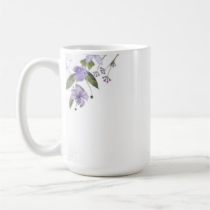 Caneca De Café Purple Floral