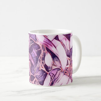 Caneca De Café Purple Floral