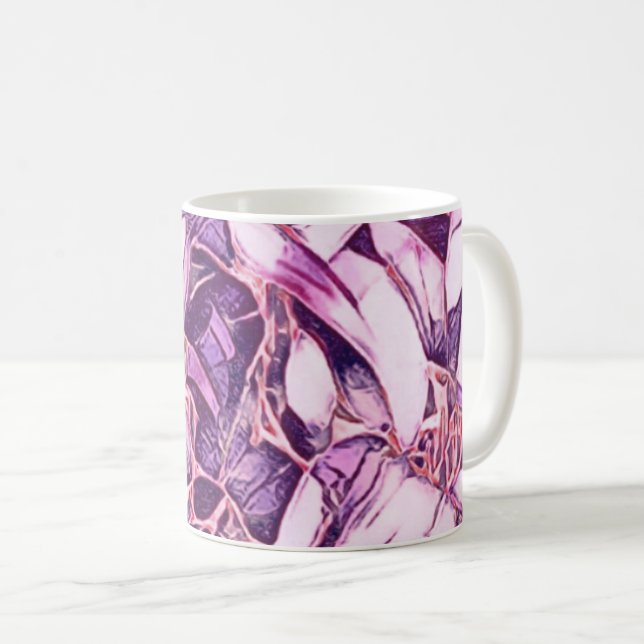 Caneca De Café Purple Floral (Frente Esquerda)