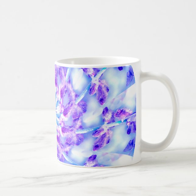 Caneca De Café Purple Floral Mandala (Direita)