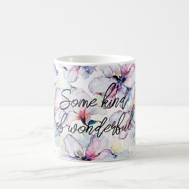 Caneca De Café Purple Island Flowers Birthday (Centro)