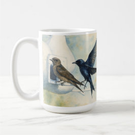 Caneca De Café Purple Martin Landlord Nature Swallow Bird Gourds