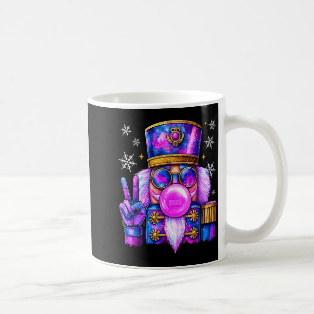 Caneca De Café Purple Nutcracker Blowing Bubble Gum Cute Christma (Direita)
