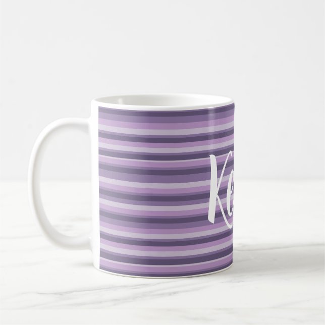 Caneca De Café Purple stripes (Esquerda)