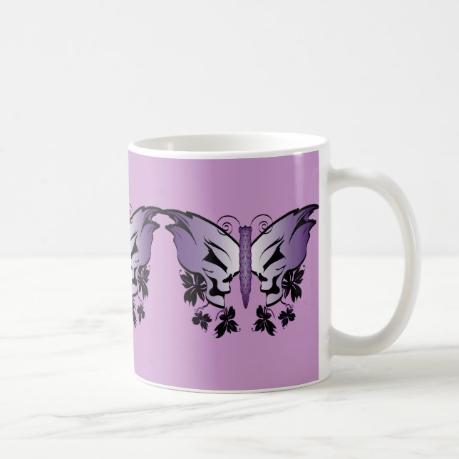Caneca De Café Púrpura Borboleta (Direita)