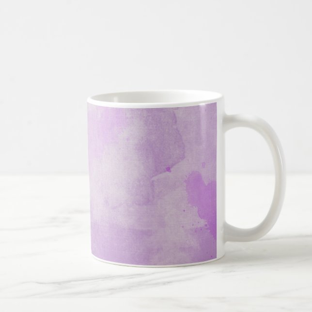 Caneca De Café Púrpura de Aquarela (Direita)