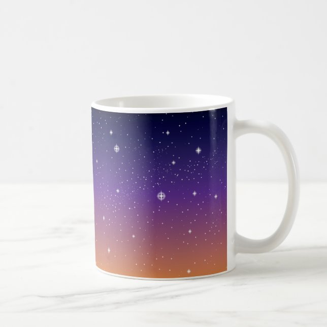 Caneca De Café Púrpura e Dourada Starry Sunset (Direita)