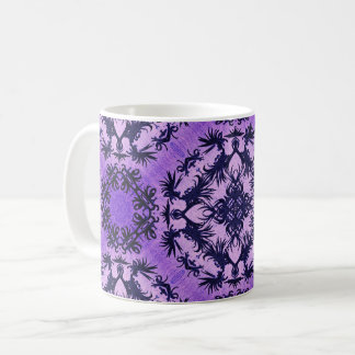 Caneca De Café Púrpura Gótica Vitoriana e Azul