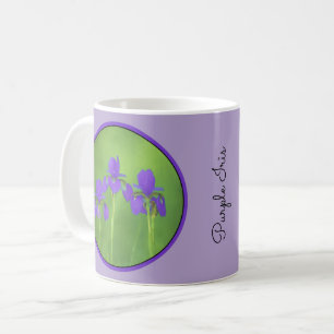 Caneca De Café Púrpura Iris - Arte Flor Original