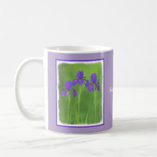 Caneca De Café Púrpura Iris - Arte Flor Original