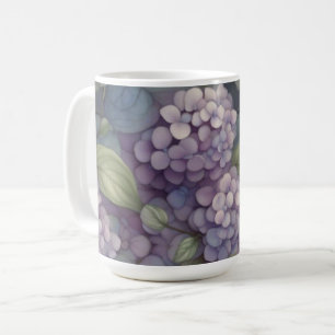 Caneca De Café Púrpura púrpura púrpura Elegante, cor d'água flora