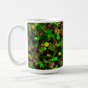 Caneca De Café Púrpura Verde - Ponto Amarelo 15oz Mug