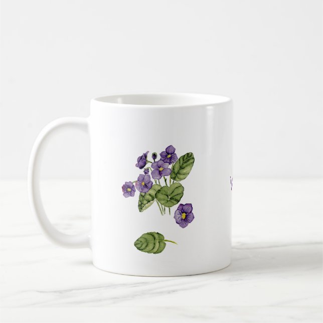 Caneca De Café Púrpura violeta cor d'água (Esquerda)